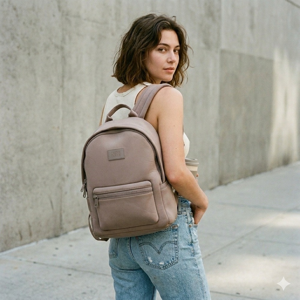 Dagne Dover Dakota Backpack Small Dune Mauve Neoprene Athleisure Minimalist